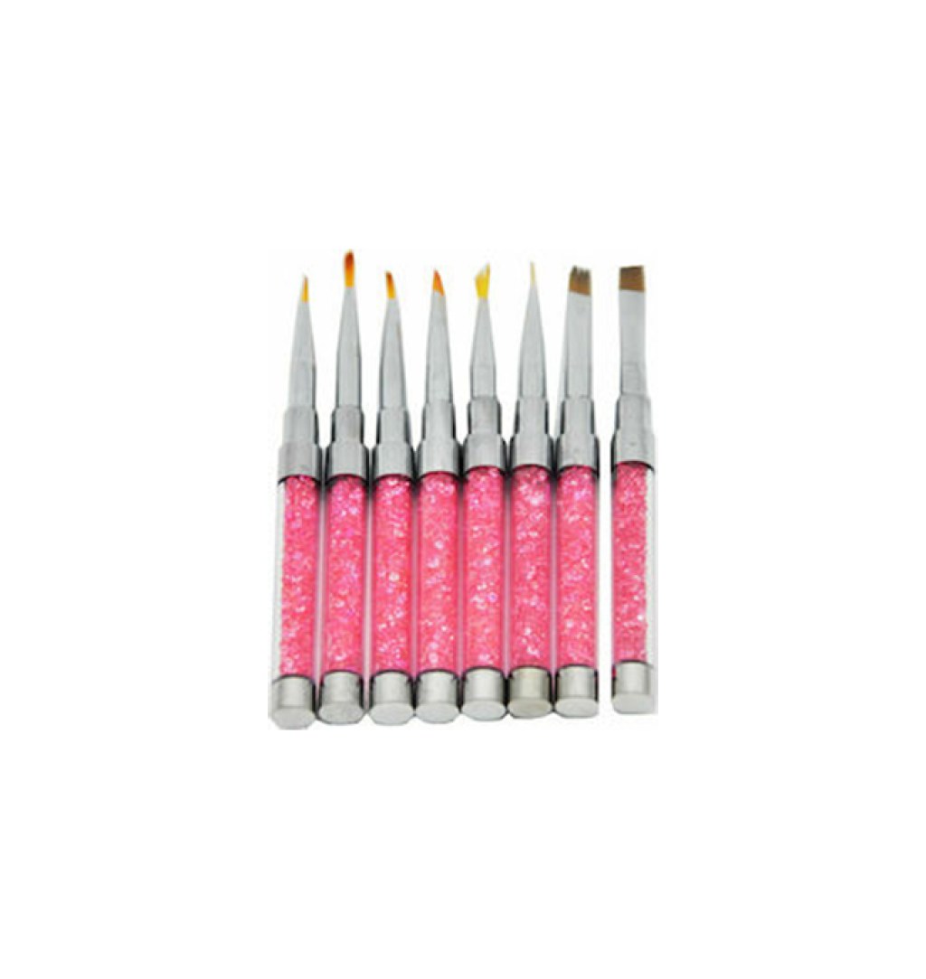 σετ-πινέλα-νυχιών-nail-art-με-ροζ-γκλίτερ-8-τεμάχια